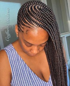 Two Goddess Braids, Goddess Braids Updo, Goddess Braid Styles, Scalp Braids, Lemonade Braids Hairstyles, Lemonade Braids, Hair Braiding Styles, African Hair Braiding, Colored Braids