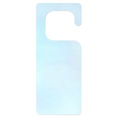 a white door hanger on a white background with clipping area for the letter s