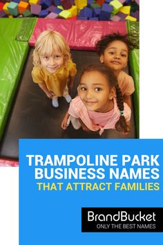 trampoline park business names that attract families - brochure front cover image