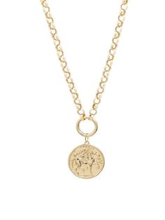 14K Yellow Gold Horse Coin Pendant Necklace Horseshoe Necklace Gold, Necklace Gold Pendant, Horseshoe Necklace, Gold Horse, Coin Pendant Necklace, Diamonds And Gold, Coin Pendant, Fine Jewellery Necklace, Gold Pendant Necklace