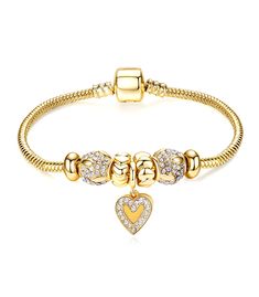 PRICES MAY VARY. ✅ELEGANT AND CLASSIC DESIGN - If you wish to get a new classic bracelet with elegance, this product has you covered. RIMAYZI 14K Gold Plated Charm Bracelet for Women brings you a jewelry bracelet that will brighten up your look in style and pairs seamlessly with the rest of your clothes. ✅COMFORTABLE TO WEAR -Our premium charm bracelet offers a comfortable fit for women with a wrist circumference of up to 6.2 inches. It’s lightweight, carefully crafted, and ideal for teens and a Gifts For Mother's Day, Golden Crown, Light Weight Jewelry, Classic Bracelets, Engraved Bracelet, Gifts For Your Mom, Gold Plated Bracelets, Cute Charms, Jewelry Bracelet