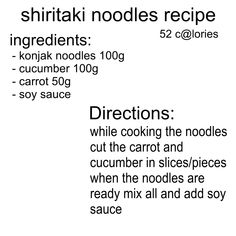 the instructions for how to make noodles