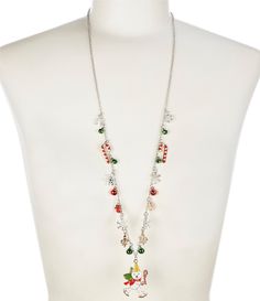 From Merry & Bright&#x2C; this necklace features:Long strand necklaceSilver tone platingLobster claw clasp closureApprox. 32" lengthImported. Christmas Charms, Accessories Jewelry Necklace, Dillard's, Strand Necklace, Merry And Bright, Silver Necklaces, Silver Tone, Jewelry Accessories, Charms