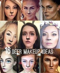 Cute Deer Makeup, Deer Costumes, Deer Halloween Costumes, Deer Halloween, Antler Ideas, Makeup Tumblr, Hallowen Costume