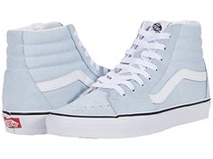 Vans SK8-Hi™ - zappos.com Vans Shoes High Tops, Vans High Tops, Vans Outfit, Blue Vans, Classic Vans, Skateboard Shoes, Vans Sk8 Hi, Cute Nikes, Shoes High