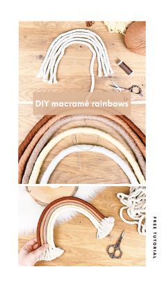 the instructions for how to make a diy macrame rectanglen