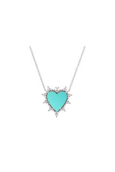 This Twisted Turquoise Heart Necklace is crafted from sterling silver with gorgeous gold or rhodium plating, for a unique and stunning look! The genuine turquoise stone carved into the shape of a heart is enhanced with sparkling cubic zirconias, sure to make your heart skip a beat. Ready for a necklace worthy of admiration? Look no further!Size15.5 inch chain length + 2 inch extension = 17.5 inch total length0.8 inch heart length Materials Used• 925 Sterling Silver• Turquoise Stone• Rhodium or G Affordable Turquoise Heart Beads Jewelry, Cheap Turquoise Necklace As A Gift, Cheap Turquoise Necklace For Gift, Cheap Turquoise Beaded Necklace With Heart Beads, Cheap Turquoise Jewelry With Heart Beads, Luxury Turquoise Heart-shaped Necklaces, Luxury Turquoise Heart Necklace, Luxury Heart-shaped Turquoise Necklaces, Luxury Heart-shaped Turquoise Necklace