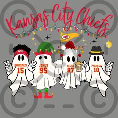 the kansas city chiefs are wearing ghost costumes