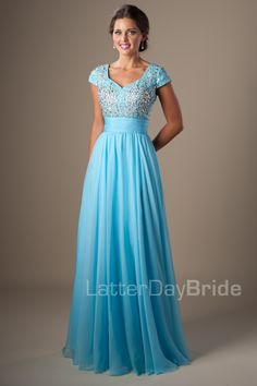 Modest Prom Dresses : Dixie THIS SITE IS AMAZING!!!!!!!!!!!!! Modest Prom Dresses, Modest Prom, Dress Modest, Prom Dresses Modest, Grad Dresses, Gorgeous Gowns, Beautiful Gowns, Modest Dresses, Dance Dresses