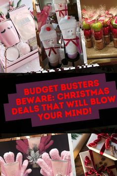 a collage of photos with the words budget busters beware christmas items that will blow your mind