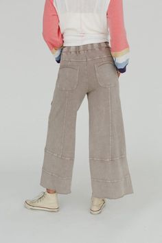 Lucky One Wide Leg Pant - Taupe | Three Bird Nest Fall Wide Leg Pants With Drawstring And Relaxed Fit, Relaxed Fit Bottoms With Drawstring For Fall, Elevated Casual Wide Leg Bottoms For Fall, Everyday Wide-leg Pants With Drawstring, Fall Wide Leg Pull-on Pants For Loungewear, Comfortable Wide Leg Pull-on Sweatpants, Fall Wide-leg Pull-on Sweatpants, Everyday Wide Leg Pants With Drawstring, Everyday Wide Leg Drawstring Pants