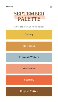 the color scheme for an autumn palette