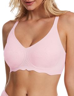 PRICES MAY VARY. Buttery Soft Comfort Bra - These seamless v neck bras for women no underwire are made of soft, traceless fabric of 65% nylon and 35% spandex, offering a smooth, buttery-soft, and silky feel against the skin. Gailife wirefree bra is the ideal choice for daily wear and enjoy comfort. Romantic V-neck, smooth U-shaped back and stylish X-shaped back to switch at will, let you more delicate and elegant. Balance Comfort, Beauty and Support Bra - Buttery soft, lightweight, and elastic f Seamless Underwire Bra, Pink Bra With Medium Bust Support At Cheap Price, Pink Underwire Stretch Bra, Spring V-neck Bra With Built-in Support, Womens Bra, Pink Underwire Camisole With Built-in Bra, Affordable Pink Bra With Built-in Support, Sleep Bra, Support Bra