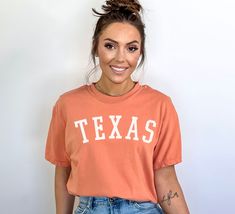 "Are you a Texas Gal or Pal?? Rep your favorite State with this Retro Texas T-Shirt. 💎 PREMIUM MATERIALS -- Crafted from the finest ultra-soft Comfort Colors fabric ensures that you'll feel cozy and at ease all day long, empowering you to take on the world with confidence.  👕 VINTAGE MODERN STYLE -- Takes a nostalgic nod to vintage aesthetics, while adding a modern twist that sets it apart from the crowd. With its bold text proudly displayed across the chest, the uplifting message of \"Stay Ha Texas Shirt, Choose Happiness, Eagle Mountain, Vintage Modern Style, Texas Shirts, Texas Girl, Vintage Aesthetics, Bold Text, Stylish Fonts