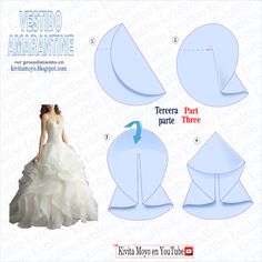 how to make an origami wedding dress with paper step - by - step instructions