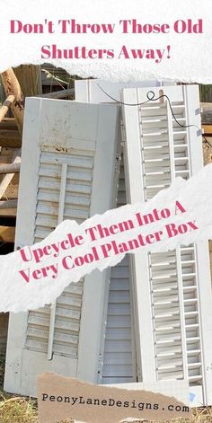 Upcycled Old Shutters Into A Planter Box | Hometalk Old Window Shutters Repurposed, Tall Shutters Repurposed, Crafts With Shutters, Shutter Decor Ideas, Planter Boxes Diy