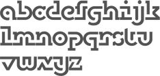 the upper and lower case of an english language font, with two different letters on each side