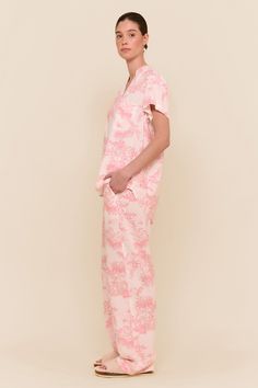 Description Our best-selling shape, the Maggie Pyjama Set, offers a timeless look with a relaxed fit, made from our signature soft 100% Rayon. A popular bridesmaid gift option to be enjoyed long after wedding festivities. Generous style fit, fabric has a nice drape Mandarin style collar and full button top closure, maternity friendly Comfortable full length pants with drawstring & side pockets Pre-washed 100% Rayon (similar to cotton however softer hand feel) Sizing Model is wearing a size S in Resort Wear Men, Long Summer Pants, Full Length Pants, Types Of Textiles, Wedding Festivities, Dobby Weave, Pink Sale, Cotton Set, Button Top