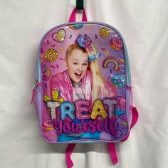 Jojo Siwa Backpack Measures 16" W X 12" H X 5" D Inches. Barbie Party Decorations, Barbie Party, Jojo Siwa, Kids Accessories, Pink Blue, Size 16, Bag Accessories, Kids Shop, Party Decorations