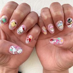 Sanrio Nail Stickers, Kitsch Nails, Swift Nails, Kids Manicure, Taylor Swift Nails