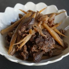 Boiled beef and burdock recipe “shigure ni”