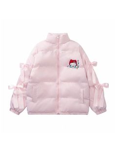 𝔇𝔢𝔱𝔞𝔦𝔩𝔰: Style: Y2k,Kawaii, Coquette Material: Cotton This adorable coat features a delightful kitty pattern that adds a cute and playful touch to your winter wardrobe. The charming ribbon details give it an extra touch of elegance and style. Not only is it stylish, but this coat is also warm and puffy, perfect for keeping you cozy on chilly days. Made with premium material, perfect for winter! Free Shipping with over 80 $ purchase! We ship worldwide!! SIZE CHEST LENGTH SLEEVE SHOULDERM 51 in... Kawaii Ribbon, Kawaii Coquette, Kitty Pattern, Coquette Kawaii, Pink Puffer Coat, Y2k Kawaii, Fishnet Stockings, Pink Outfits, Hooded Sweater