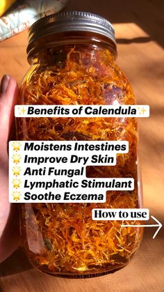 Calendula is a wonderful herb for the lymphatic system, skin health, and digestion! I use Calendula as a tincture, tea, and rinse my hair in it. This is for educational purposes not medical advice!  My Etsy Shop: https://www.etsy.com/shop/TheFertileGlow?ref=profile_header Benefits Of Calendula, Herbalism For Beginners, Severe Cough Remedies, Calendula Tea, Baby Cough, Home Remedies For Cough, Medical Herbs, Remedies For Cough, Herbal Tinctures