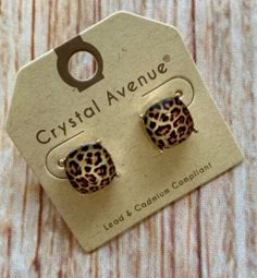 LEOPARD STUD EARRINGS Leopard Print Drop Earrings Gift, Leopard Print Earrings For Pierced Ears As Gift, Leopard Print Earrings For Gift, Trendy Leopard Print Earrings As Gift, Adjustable Leopard Print Earrings For Gift, Leopard Print Gifts, Leopard Earrings, Queen Hat, Bling Ideas