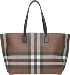 Free shipping and returns on Burberry Medium Check E-Canvas & Leather Tote at Nordstrom.com. Heritage checks smarten a spacious tote crafted from coated canvas that’s made with at least 30% bio-based materials derived from renewable resources. Topstitched leather trim, hand-painted edges and a removable mirror charm refine the design. Burberry Check Tote Bag, Lap Top Bag, Canvas Leather Tote, Lap Top, Leather Tag, Dog Clip, Brown Tote, Diy Crafts For Gifts, Burberry Women