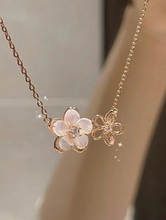 Multicolor  Collar  Zinc Alloy   Embellished   Women's Fashion Jewelry Rose Gold Jewellery Aesthetic, Gold Ring Necklace, Unique Pendant Necklace Gold, Rose Gold Jewelry Aesthetic, Gold Chain Pendant Designs, Rose Gold Jewelry Outfit, Rose Gold Jewelry Necklace, Gold Rose Necklace, Necklaces Rose Gold