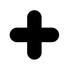 a black and white image of a plus sign