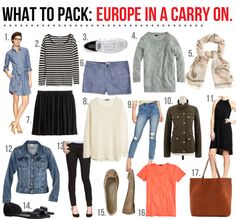 what to pack europe in a carry on