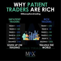 a poster with the words why patient trades are rich