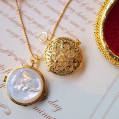 Secret Story ✨ Locket Pendant – Inner Sanctum Round Locket, Garnet And Gold, Pink Gem, Opal Ring Gold, Green Gems, Brooch Jewelry, Blue Gems, Gold Bracelet Chain, Affordable Jewelry