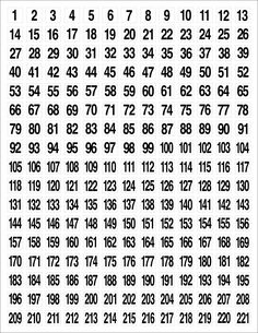 a large number of numbers and times on a white background, with the words written in black