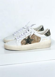 Vintage Havana Forrest Forrest Sneaker-$130.00 – Hand In Pocket Gold Low-top Sneakers With Perforations, Trendy Fall Sneakers With Perforated Toe Box, Trendy Low-top Platform Sneakers With Perforations, Low-top Fall Sneakers With Speckled Midsole, Low-top Sneakers With Speckled Midsole For Fall, Fall Leather Low-top Platform Sneakers, Leather Low-top Platform Sneakers For Fall, Trendy Platform Sneakers With Perforations And White Sole, Casual Leather Sneakers With Glitter Accents