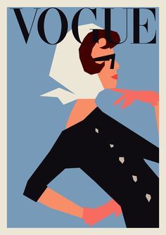 a woman in black and white is featured on the cover of a magazine, featuring an image of a woman wearing sunglasses