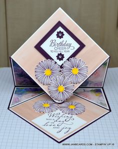 a card with some flowers on it