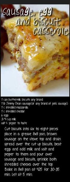 the recipe for sauerkraut and biscuit casserole is shown here