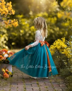 Teal Blue Tulle Flower Girl Dress Fall Flower Girl Dress - Etsy Navy Teal Orange Wedding, Blue And Orange Bridesmaid Dresses, Flowergirl Dress, Western Engagement, Teal Bridesmaid Dresses, Girls Fall Dresses, Adult Lunches