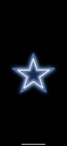 a blue star on a black background with the word's name in white letters