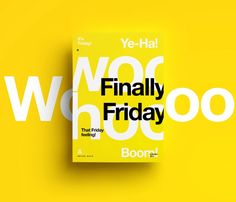 a book with the words woof - ha on it in white letters against a yellow background