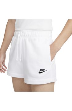 Nike Lounge Shorts With Pockets, Nike Loungewear Shorts With Pockets, Nike Shorts With Pockets For Loungewear, Nike Sporty Shorts With Drawstring, Sporty Nike Shorts With Drawstring, Nike Leisure Shorts With Pockets, Nike Shorts For Loungewear, Nike Comfortable Athletic Shorts, Nike Cotton Bottoms With Drawstring