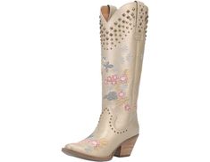 PRICES MAY VARY. Leather foot and leather shaft Dingo Boots, Floral Boots, Kids Luggage, Luxury Store, Gold Studs, Floral Embroidery, Fashion Boots, Shoes Jewelry, Beauty And Personal Care