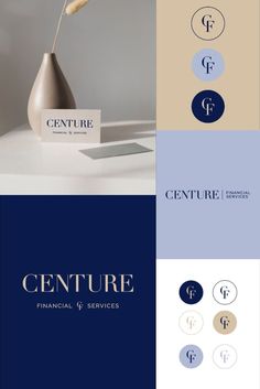 finance logo Cf Monogram, Color Palette Logo, Palette Logo, Logo Design Color Palette, Brand Identity Colors, Navy Color Palette, Serif Logo, Inspiration Logo Design, Logo Design Inspiration Creative