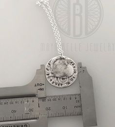 Fingerprint Charm with Personalized Engraving Circle Charm - Maya Belle Jewelry Fingerprint Pendant, Puffy Heart, Circle Pendant, Pure Silver, Silver Watch, Fingerprint, Silver Necklace, Pencil, Pouch