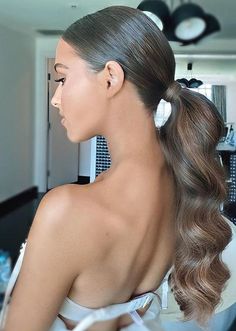 Bridal Ponytail, Slicked Back Ponytail, Low Ponytail, Cornrow, Sleek Ponytail, Bride Hairstyles, Ponytail Hairstyles