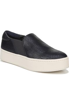 Vince Warren Slip-On Sneaker (Women) | Nordstrom Slip-on Synthetic Platform Sneakers With Round Toe, Modern Low-top Platform Loafers With Rubber Sole, Leather Platform Wedge Sneakers Slip-on, Leather Slip-on Wedge Sneakers With Platform, Modern Low-top Platform Loafers With Textured Sole, Casual Leather Platform Slip-on Sneakers, Slip-on Synthetic Wedge Sneakers With Cushioned Footbed, Sporty Slip-on Sneakers With Lug Sole, Low-top Synthetic Platform Loafers With Rubber Sole