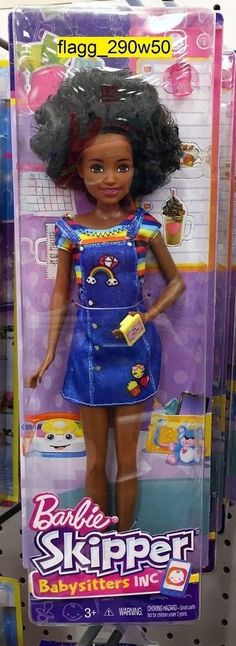 the doll is on display for sale at the store, and it looks like she's wearing an apron