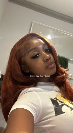 Dark Ginger Hair, Cinnamon Hair, Hair Ginger, Frontal Wig Hairstyles, Ginger Hair Color, Lace Fronts, Dyed Natural Hair, Frontal Hairstyles